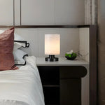 Minimalist Cylindrical Alabaster Table Lamp — image 4