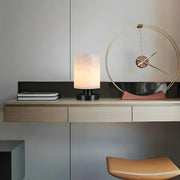 Minimalist Cylindrical Alabaster Table Lamp — image 3