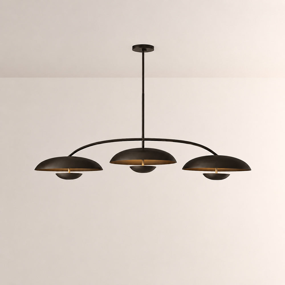 Orvyn 3-Disc Linear Metal Chandelier
