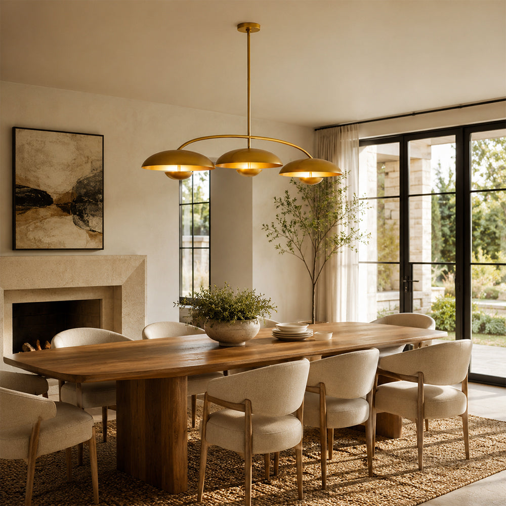 Orvyn 3-Disc Linear Metal Chandelier