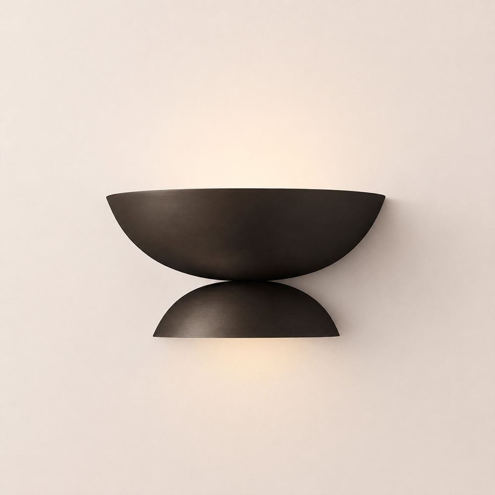 Orvyn Double Bowl Metal Wall Sconce