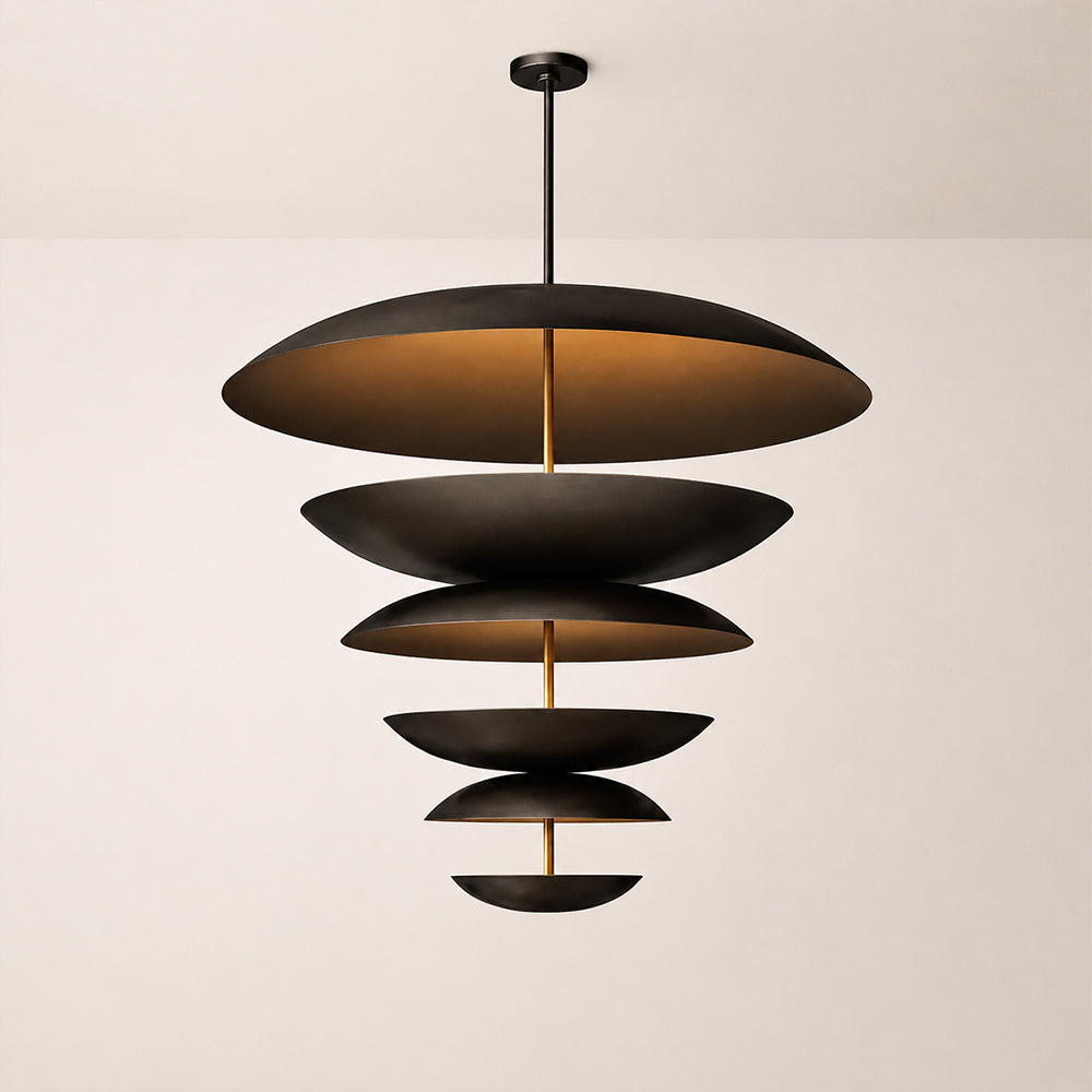 Orvyn Multi-Tier Vertical Disc Chandelier