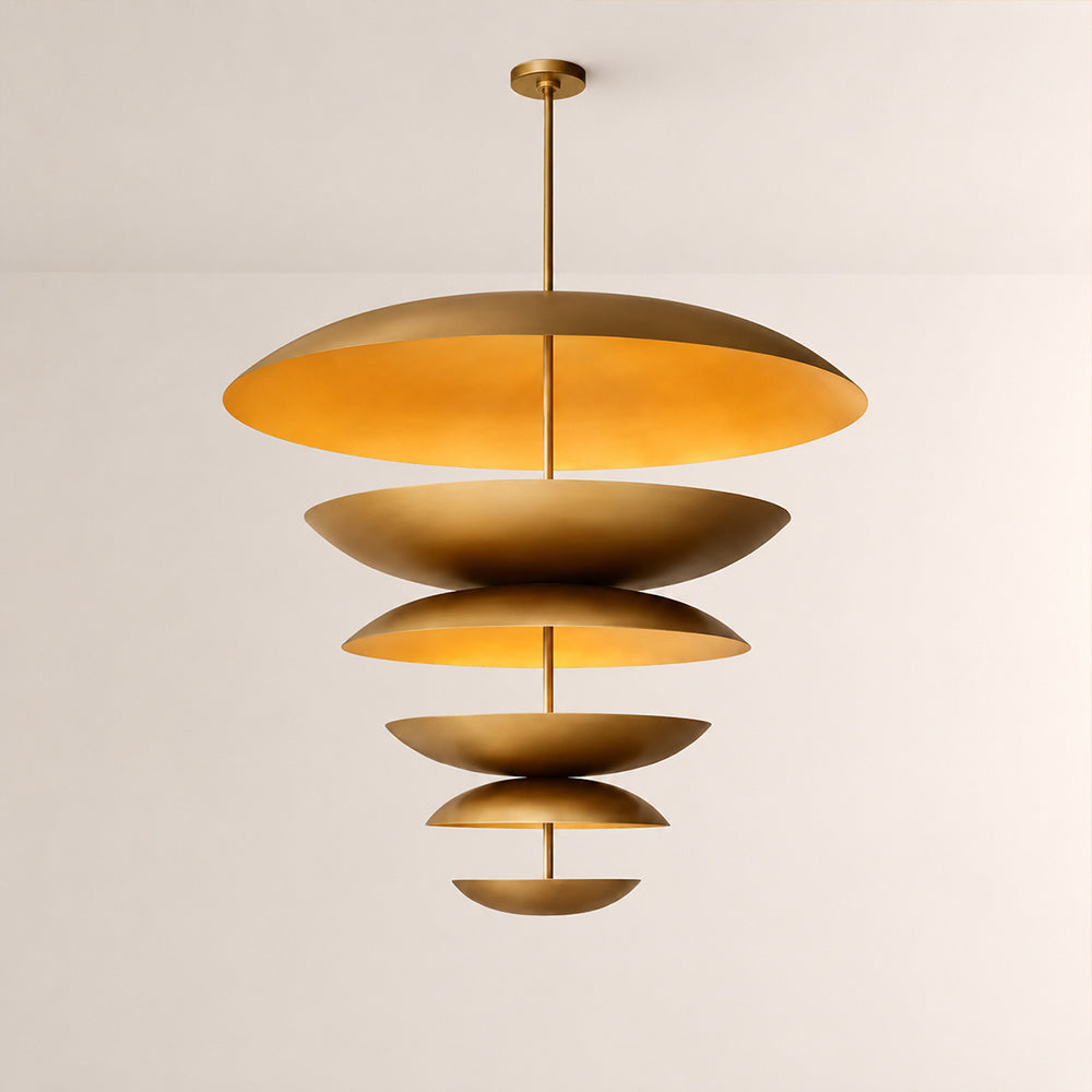 Orvyn Multi-Tier Vertical Disc Chandelier