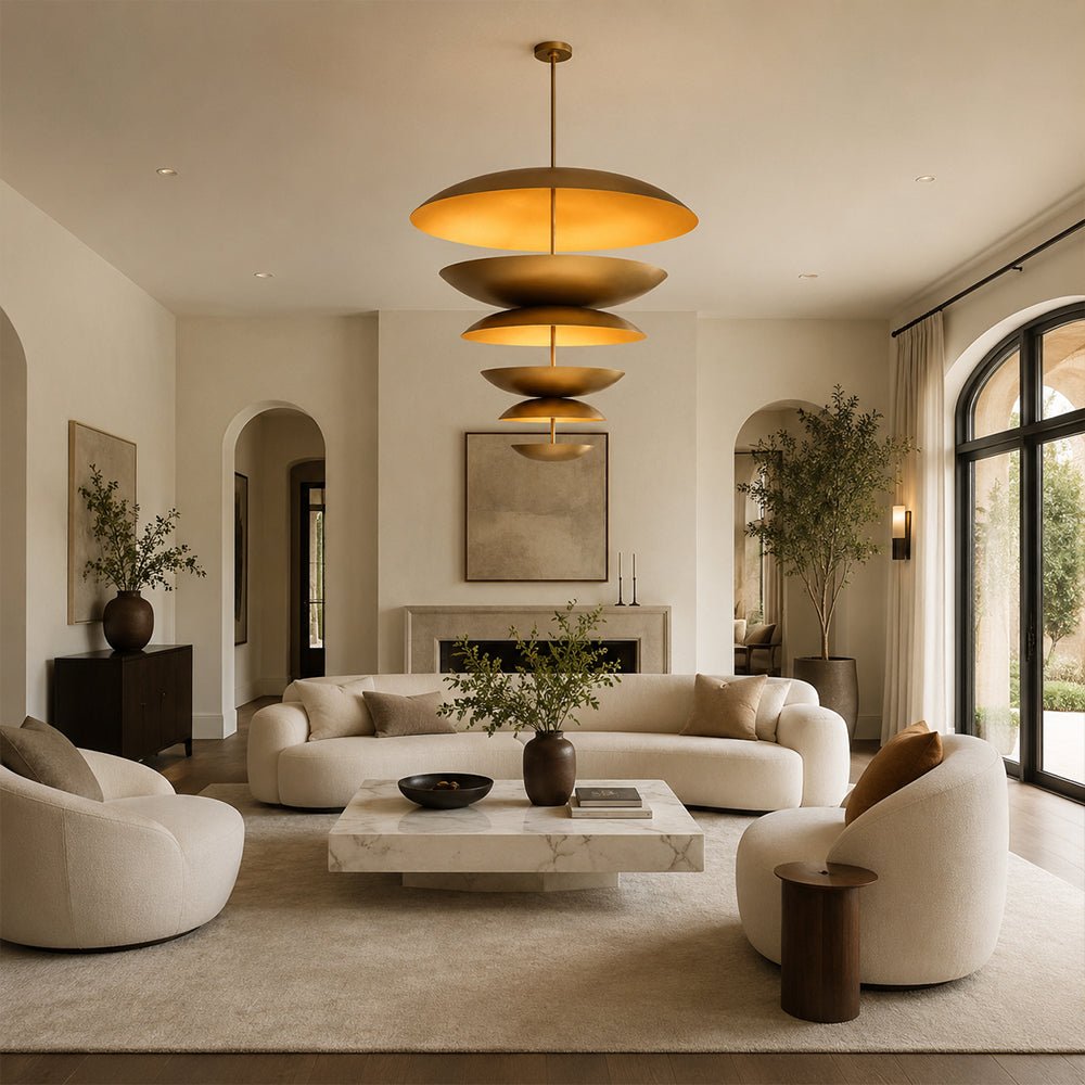 Orvyn Multi-Tier Vertical Disc Chandelier