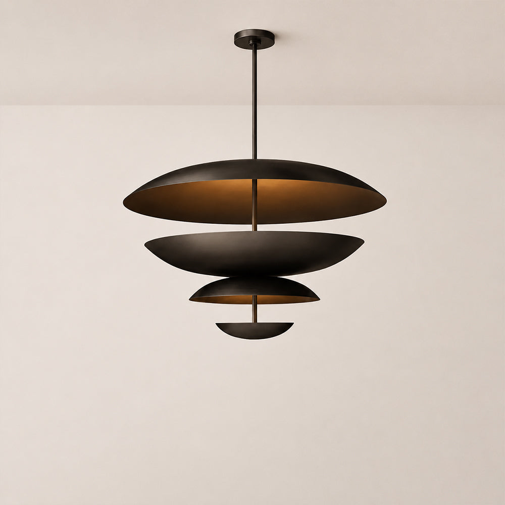 Orvyn 2-Tier Vertical Disc Chandelier