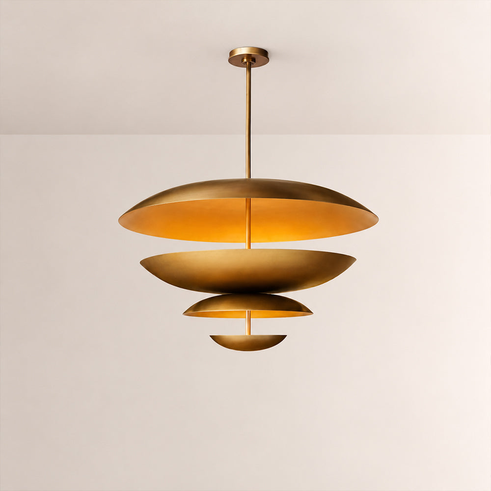 Orvyn 2-Tier Vertical Disc Chandelier