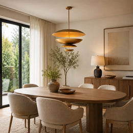 Orvyn 2-Tier Vertical Disc Chandelier