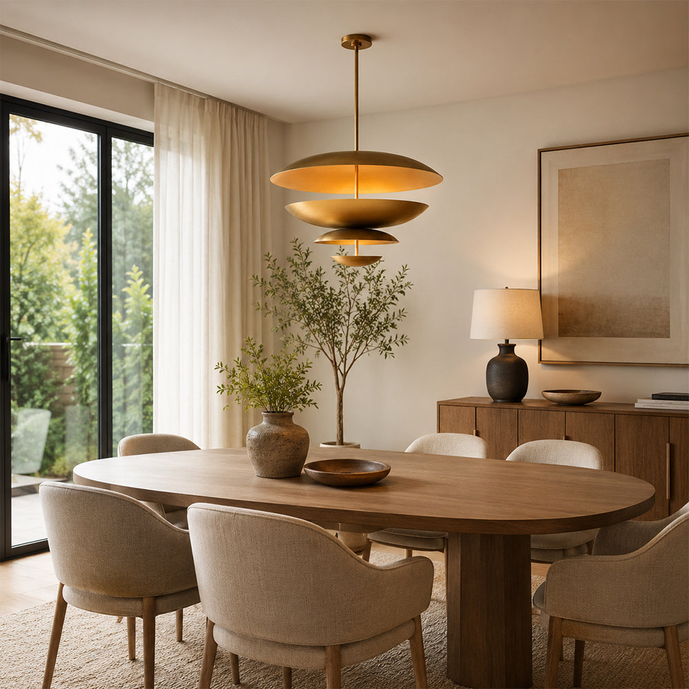 Orvyn 2-Tier Vertical Disc Chandelier