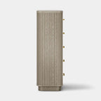 Rhea Solid Oak 5-Drawer Tall Dresser For Bedroom