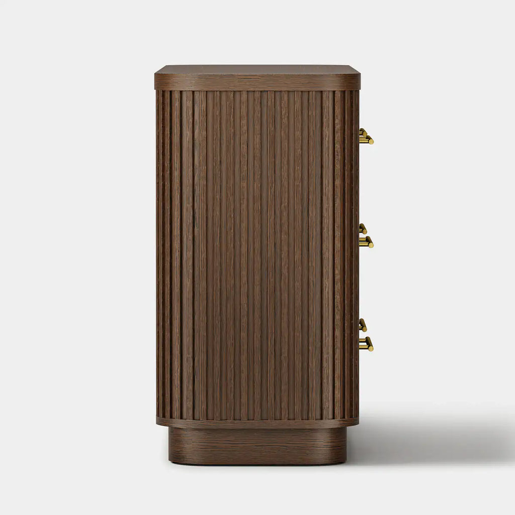 Rhea Solid Oak 6 Drawers Storage Cabinet For Living &Dining Room