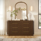 Rhea Solid Oak 6 Drawers Storage Cabinet For Living &Dining Room