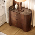 Rhea Solid Oak Nightstand For Bedroom