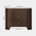 Rhea Solid Oak Nightstand For Bedroom