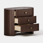 Rhea Solid Oak Nightstand For Bedroom