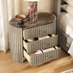 Rhea Solid Oak Nightstand For Bedroom