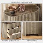 Rhea Solid Oak Nightstand For Bedroom