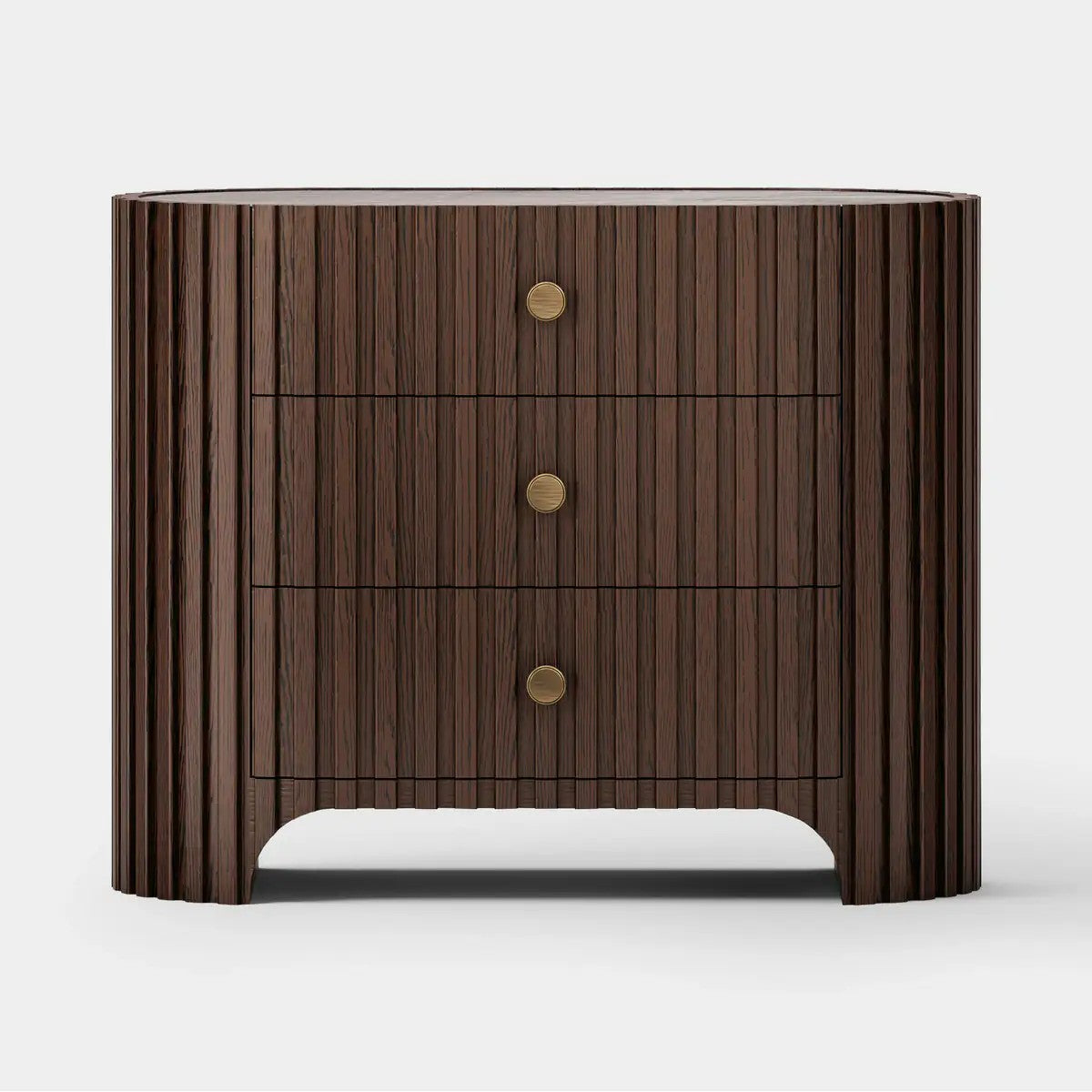 Rhea Solid Oak Nightstand For Bedroom