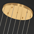 Creative Crystal Shade Three Step Dimming Nordic Staircase Chandelier