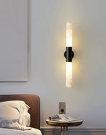 Cylindrical Alabaster Slim Wall Lamp