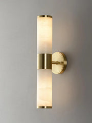 Cylindrical Lampatron Alabaster Wall Lamp