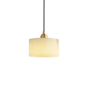 Cylindrical Alabaster Pendant Light — image 1