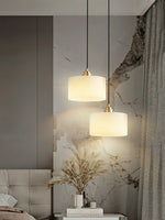 Cylindrical Alabaster Pendant Light — image 5