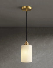 Cylindrical Alabaster Pendant Light — image 18