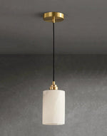 Cylindrical Alabaster Pendant Light — image 19