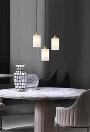 Cylindrical Alabaster Pendant Light — image 12