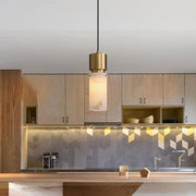 Cylindrical Alabaster Pendant lamp — image 4