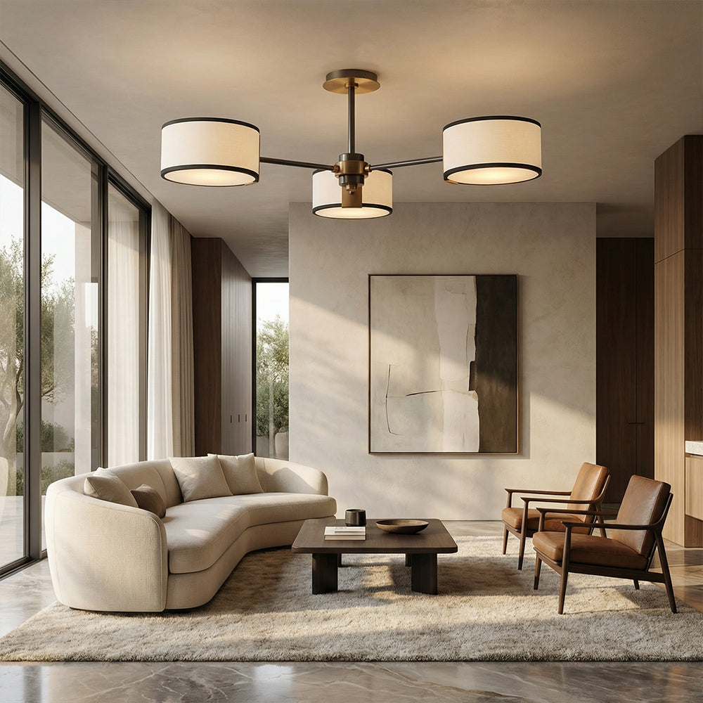 Daphna 3-Light Semi-Flush Mount