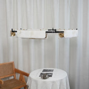 Delia Rectangular Alabaster Chandelier — image 6
