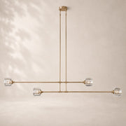 Delmare Glass Mobile Linear Chandelier 54