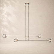 Delmare Glass Mobile Linear Chandelier 54