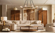 Delmare Glass Round Chandelier 60