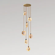 Disc Harvest Alabaster Chandelier