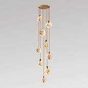 Disc Harvest Alabaster Chandelier