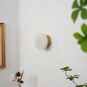 Domino A Cylindrical Alabaster Wall Light