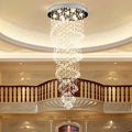 Double Spiral Three Step Dimming LED Modern Staircase Chandelier