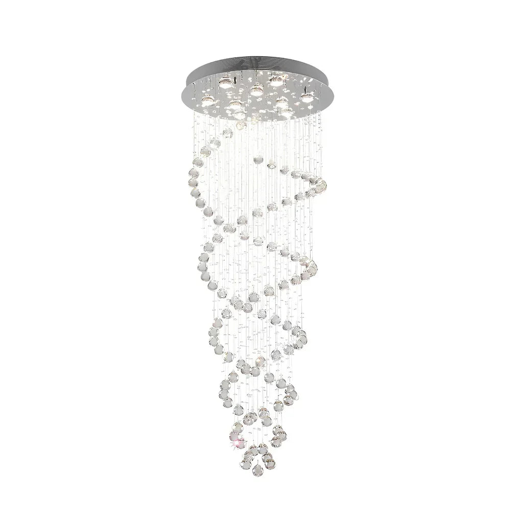 Double Spiral Three Step Dimming LED Modern Staircase Chandelier