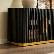 Owen Solid Oak Fluted Media Console 94