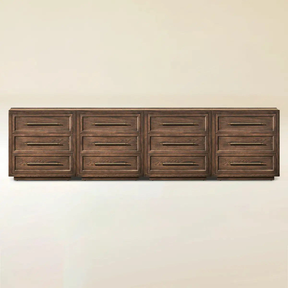 Mara Solid Wood 12 Drawers Storage Cabinet for Living Room & Dining Room