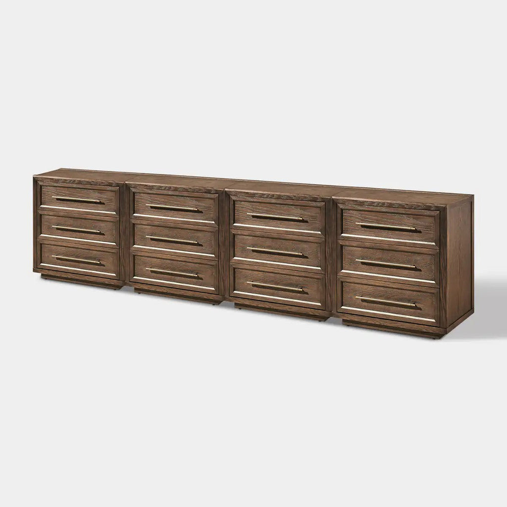 Mara Solid Wood 12 Drawers Storage Cabinet for Living Room & Dining Room