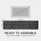 Mara Solid Wood 12 Drawers Storage Cabinet for Living Room & Dining Room