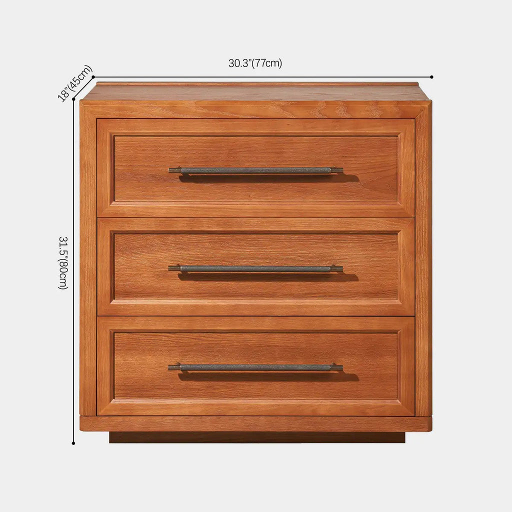 Mara Solid Wood 3  Drawers Storage Cabinet For Living Room & Dining Room