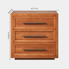 Mara Solid Wood 3  Drawers Storage Cabinet For Living Room & Dining Room