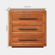 Mara Solid Wood 3  Drawers Storage Cabinet For Living Room & Dining Room