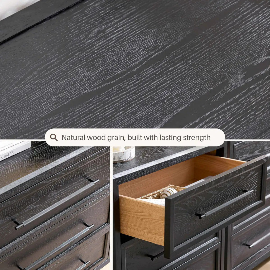 Mara Solid Wood 3  Drawers Storage Cabinet For Living Room & Dining Room