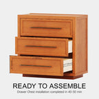 Mara Solid Wood 3  Drawers Storage Cabinet For Living Room & Dining Room
