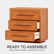 Mara Solid Wood 3  Drawers Storage Cabinet For Living Room & Dining Room
